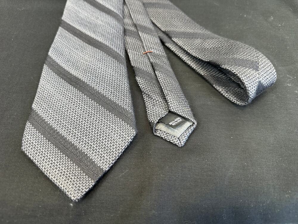 Hickey Freeman Wool and Silk Tie with Diagonal Stripes